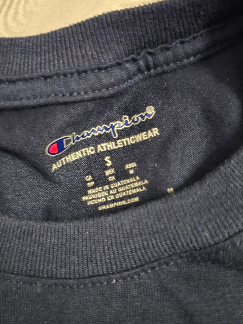 Champion Navy Short Sleeve Logo Tee - Small - Picture 2 of 3